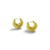 Boho Textured Heart-Shaped Gold Hoop Earrings | Anti-Tarnish Stainless Steel Lightweight Hoops