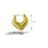 Boho Textured Heart-Shaped Gold Hoop Earrings | Anti-Tarnish Stainless Steel Lightweight Hoops