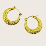 CirculardottedHoops-Photoroom (1) Textured Round Gold Hoop Earrings | Anti-Tarnish Stainless Steel Lightweight Hoops