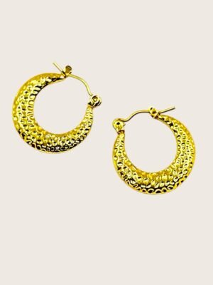 Golden Luxe Anti-Tarnish Round Hoop Earrings
