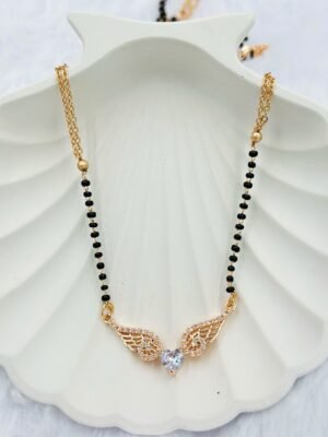 Radiance Rose Gold Mangalsutra - Zircon Crystals