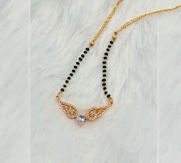 Radiance Rose Gold Mangalsutra - Zircon Crystals