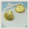 Gold Shell Shaped Statement Earrings for Women | Coastal Inspired Design - Anti-Tarnish