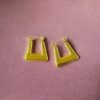 Golden Luxe Geometric Square Hoop Earrings | Stainless Steel Anti-Tarnish Gold Finish