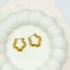 Golden Elegant Anti-Tarnish Club-Shaped Golden Hoops