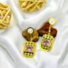 Golden Premium Anti-Tarnish Long Earrings with Pink Zircon
