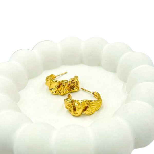 Elegant Golden Luxe Huggie Half-Hoop Earrings