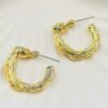 Classic small gold hoop earrings with a sleek, minimalist design