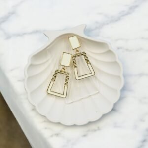 Minimalist rectangle dangler earrings crafted for daily wear- Must have collection