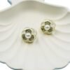 Elegant Korean-style rose earrings designed to add a soft, romantic touch to any outfit
