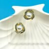 Elegant Korean-style Golde rose earrings designed to add a soft, romantic touch to any outfit with diamonds