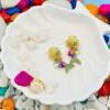 Fish shape Gold earring embellished with colorful beads and crafted from durable, hypoallergenic gold stainless stee