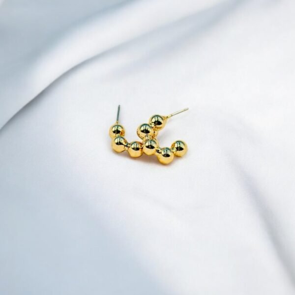 Classic Golden beeds hoop with sleek, minimalist daily wear Timeless collection Earrings