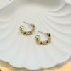 Classic Golden Swirl Half Hoops hoop with sleek, minimalist daily wear Timeless collection Earrings
