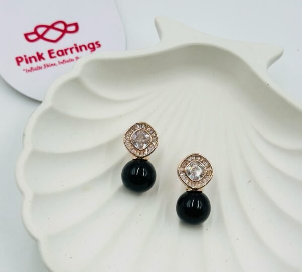 Sophisticated Black Pearl Drop Earrings