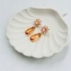 Dazzling long drop diamond earrings