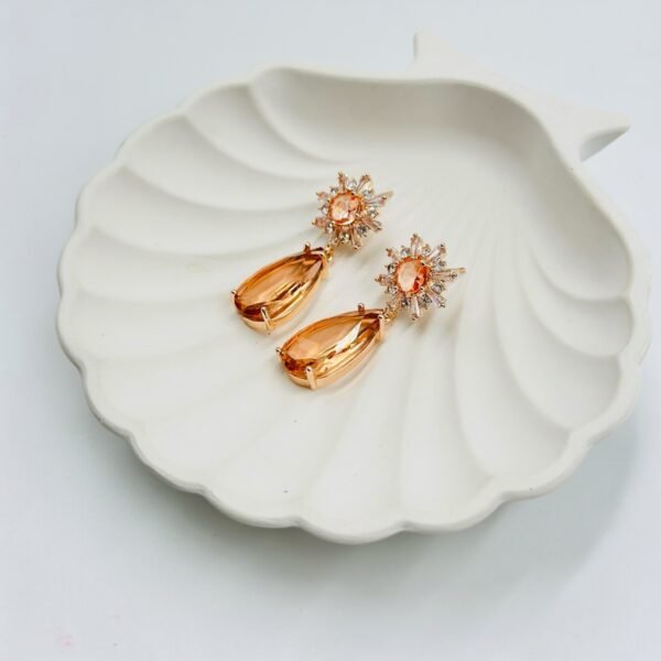 Dazzling long drop diamond earrings