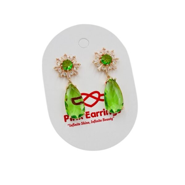 Dazzling long drop diamond earrings