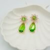 Dazzling long drop diamond earrings