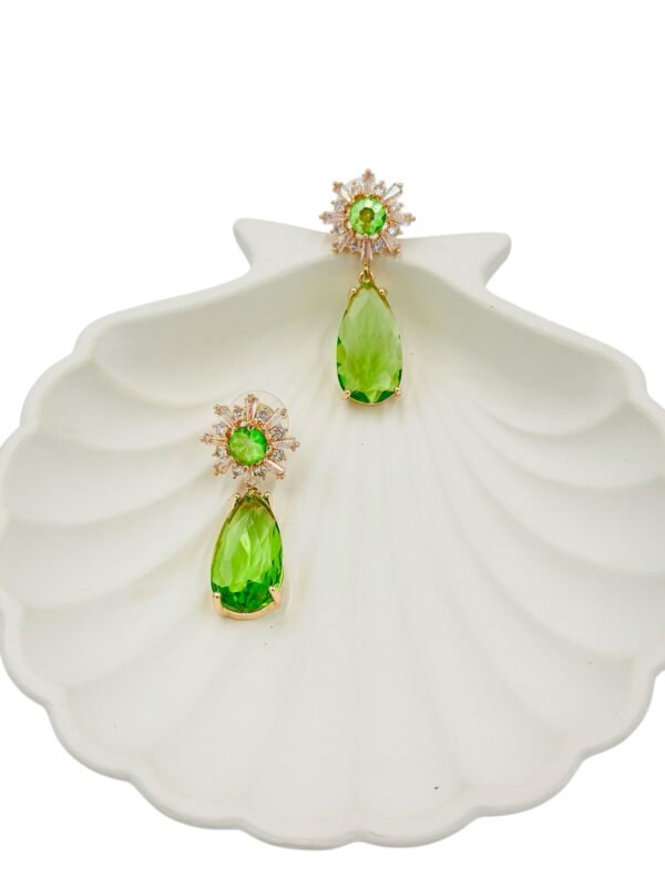 Dazzling long drop diamond earrings