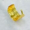 Graceful golden bracelet with a stylish leaf design