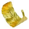 Graceful golden bracelet with a stylish leaf design