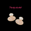 Oval drop earrings featuring dazzling diamonds and a radiant pearl