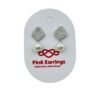 Diamond-studded drop earrings with a radiant pearl