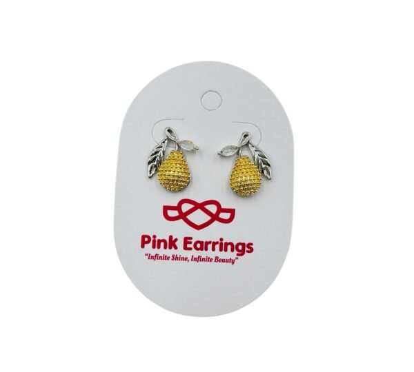 Tropical-inspired pineapple yellow earrings