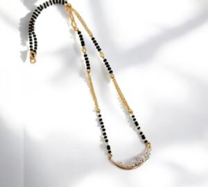 Elegant Floral Curve Rose Gold Stainless Steel Mangalsutra – (18 Inch)