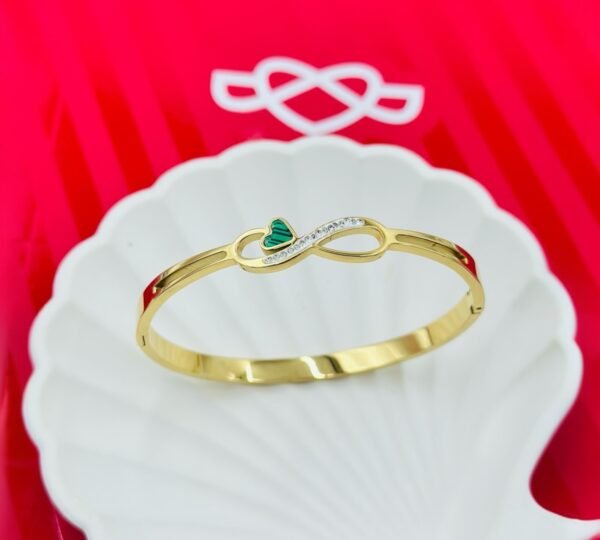 Infinity Heart Gold Bracelet – Stainless Steel (Size up to 2-6)