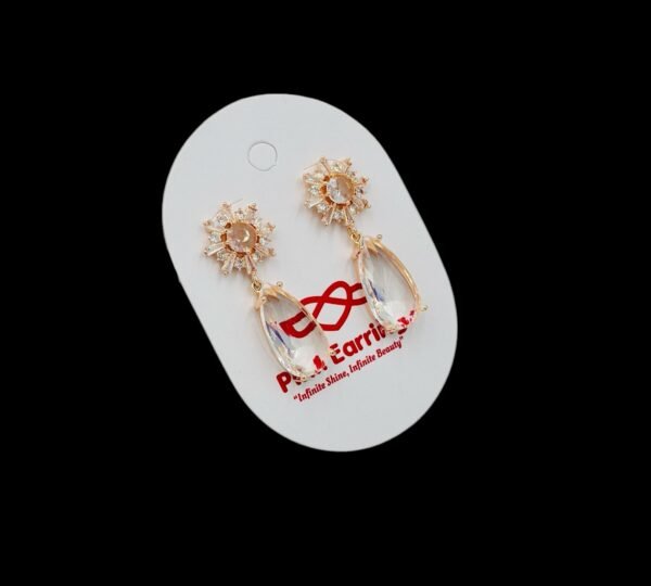 Dazzling long drop diamond earrings