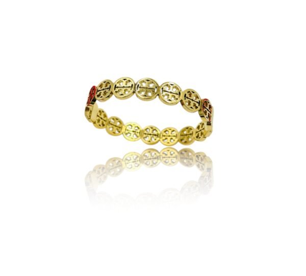 Golden Heritage Circle Bracelet – Stainless Steel (Size up to 2-6)