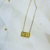 11:11 Gold Pendant Necklace – Stainless Steel