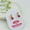 Classic Ruby Red Crystal Hoop Earrings – Elegant Everyday Bali Jewelry