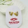 Elegant Heart-Shaped Pearl Stud Earrings – Stainless Steel, Anti-Tarnish