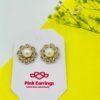 Bloom Radiance Pearl Studs – Floral Crystal Frame with Pearl Center
