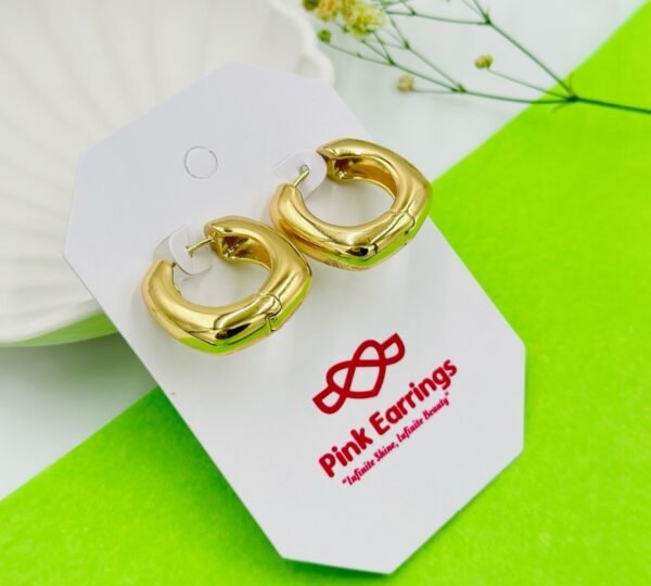 Chunky Bold Gold Hoop Earrings – Luxe Minimalist Stylish Jewelry