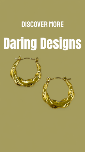 Twisted Wave Gold Hoop Earrings (small) – Anti-Tarnish Stainless Steel