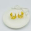 Bold Textured Gold Hoop Cuffs Earrings | Minimal Chic Statement Jewelry - Stainless Steel