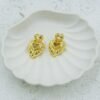 Anti-Tarnish Puffy Double Heart Gold Earrings – Premium Stainless Steel