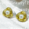 Classic Pearl Knot Stud Earrings – Stainless Steel, Anti-Tarnish