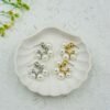 Pearl Cluster Hoop Earrings – Gold & Silver Variants