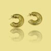 Chunky Textured Gold Hoop Earrings – Stainless Steel, Anti-Tarnish, Premium
