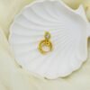 Gold Plated Mini Bali Style Hoop Earrings with CZ Center – Anti-Tarnish