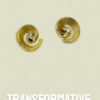 Golden Spiral Stud Earrings with Crystal Stone – Stainless Steel
