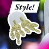Hammered Gold Chandelier Earrings –  Textured Stainless Steel Statement Jewelry