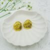 Molten Gold Textured Stud Earrings – Stainless Steel, Anti-Tarnish