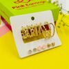 Elegant 6-Pair Gold Tone Hoop & Stud Earrings Combo Set for Women & Girls