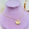 Golden Shell Pearl Pendant Necklace – Stainless Steel